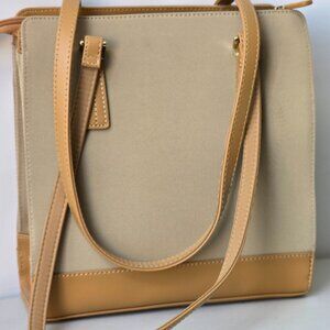 Beige Liz Claiborne Organizing Shoulder Bag